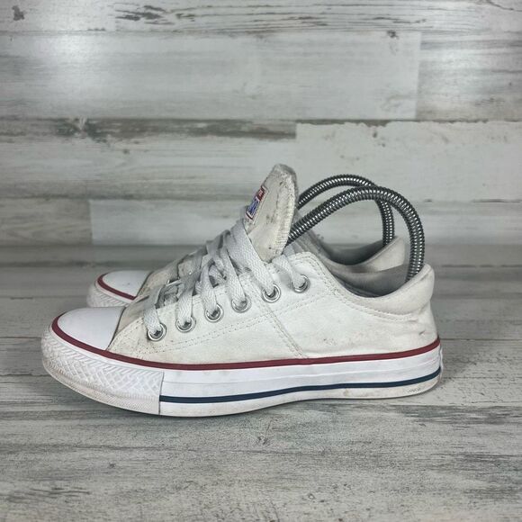 Converse Womens All Star‎ Ox Low Casual Sneaker Optical White Stripes Size 6.5 - Picture 2 of 8